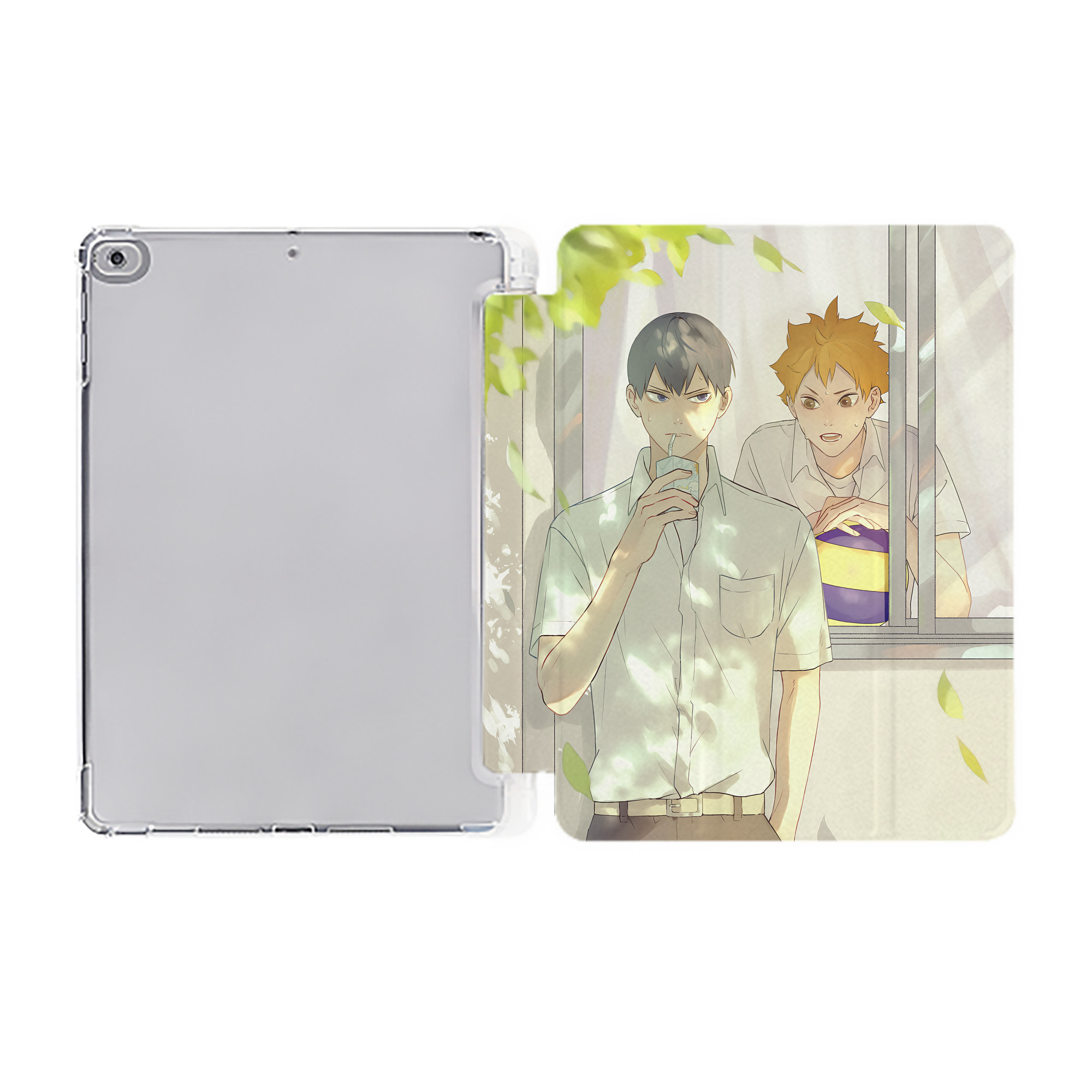 （画像用） ハイキュー!! Haikyu!! IPad ケース ペン収納付き 三つ折りスタンド PUレザー×シリコン 対応機種9.5/10.5/10.9インチ